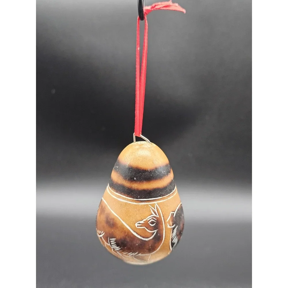 Vintage Hand Painted Gourd Ornament Folk Art Southwest‎
